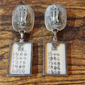 Quemilagro 925 Sterling Silver Chinese Zodiac Earrings by Coreen Cordova